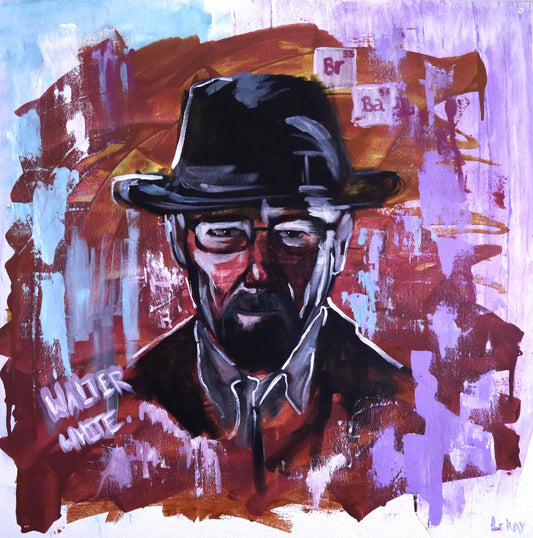 Portrait street art Walter white